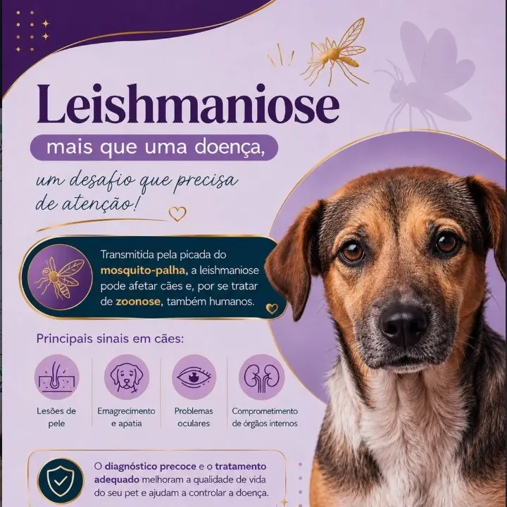 Publicação sobre leishmaniose em cães
